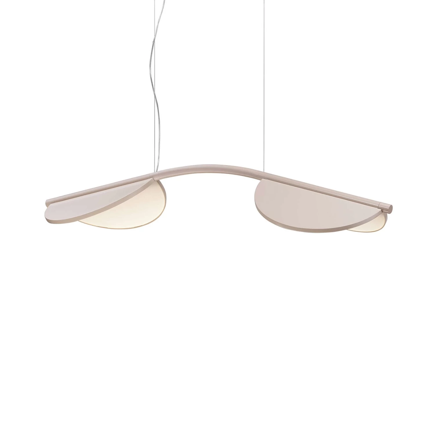 FLOS Almendra Arch LED-Hängelampe, Kurz, Rosa