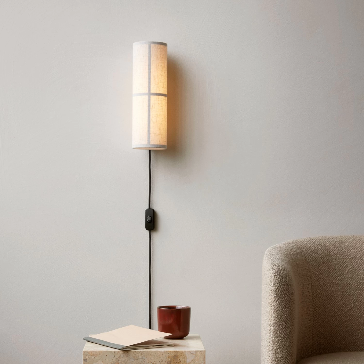 Audo Hashira LED-Wandleuchte Mit Stecker, Natur – Bild 2