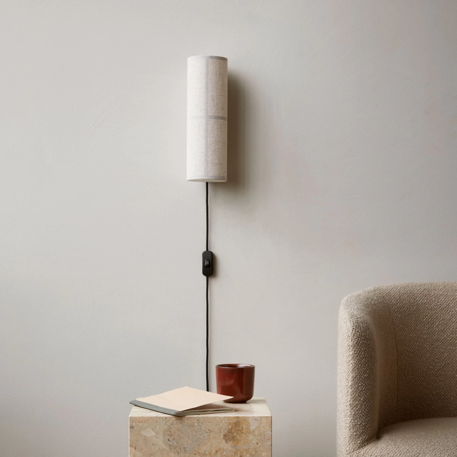 Audo Hashira LED-Wandleuchte Mit Stecker, Natur – Bild 3