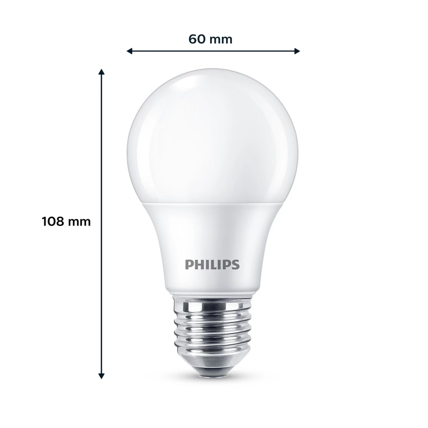 Philips LED-Lampe E27 8W 806lm 2.700K Matt 6er – Bild 3