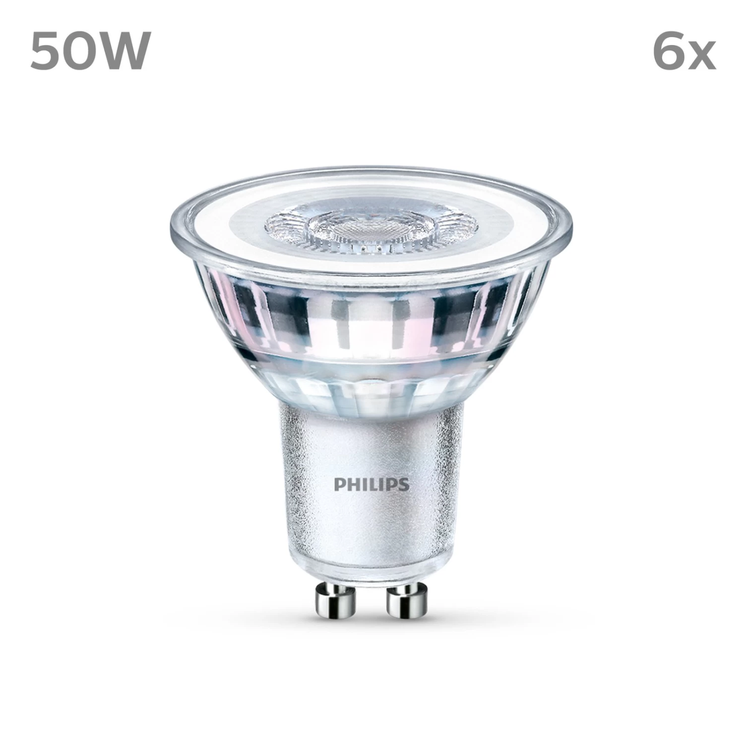 Philips LED-Lampe GU10 4,6W 390lm 840 Klar 36° 6er – Bild 2