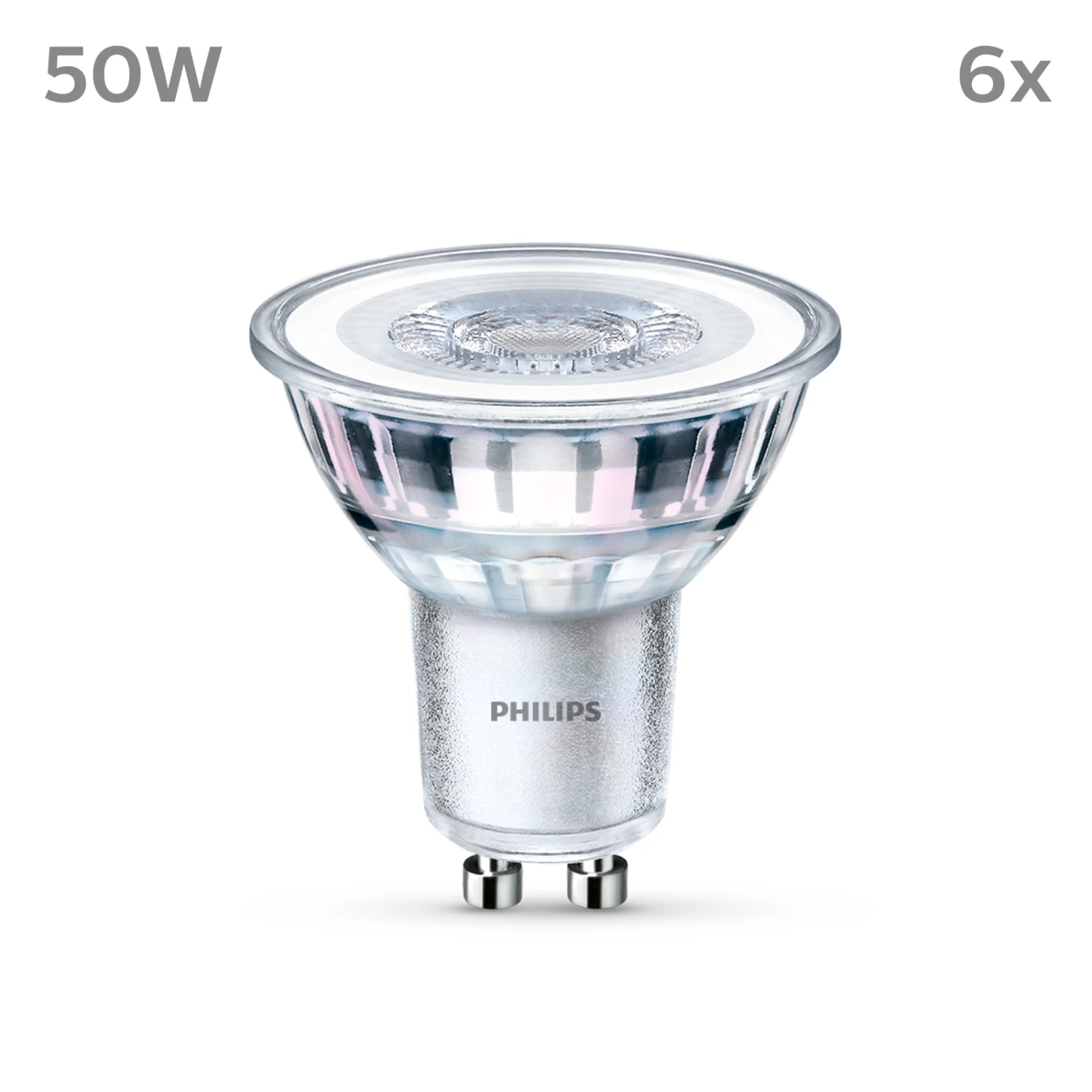 Philips LED-Lampe GU10 4,6W 355lm 827 Klar 36° 6er – Bild 6