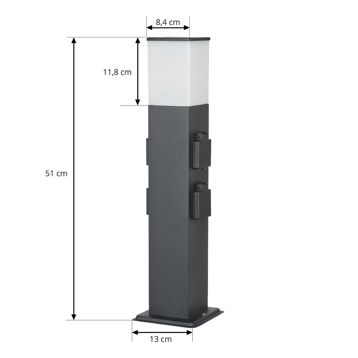 Prios Ayanis Sockellampe Mit 4 Steckdosen – Bild 4