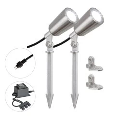 EVN PC6806 LED-Gartenspot, 12V, 2er-Set, 5.000 K