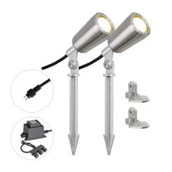 EVN PC6806 LED-Gartenspot, 12V, 2er-Set, 3.000 K