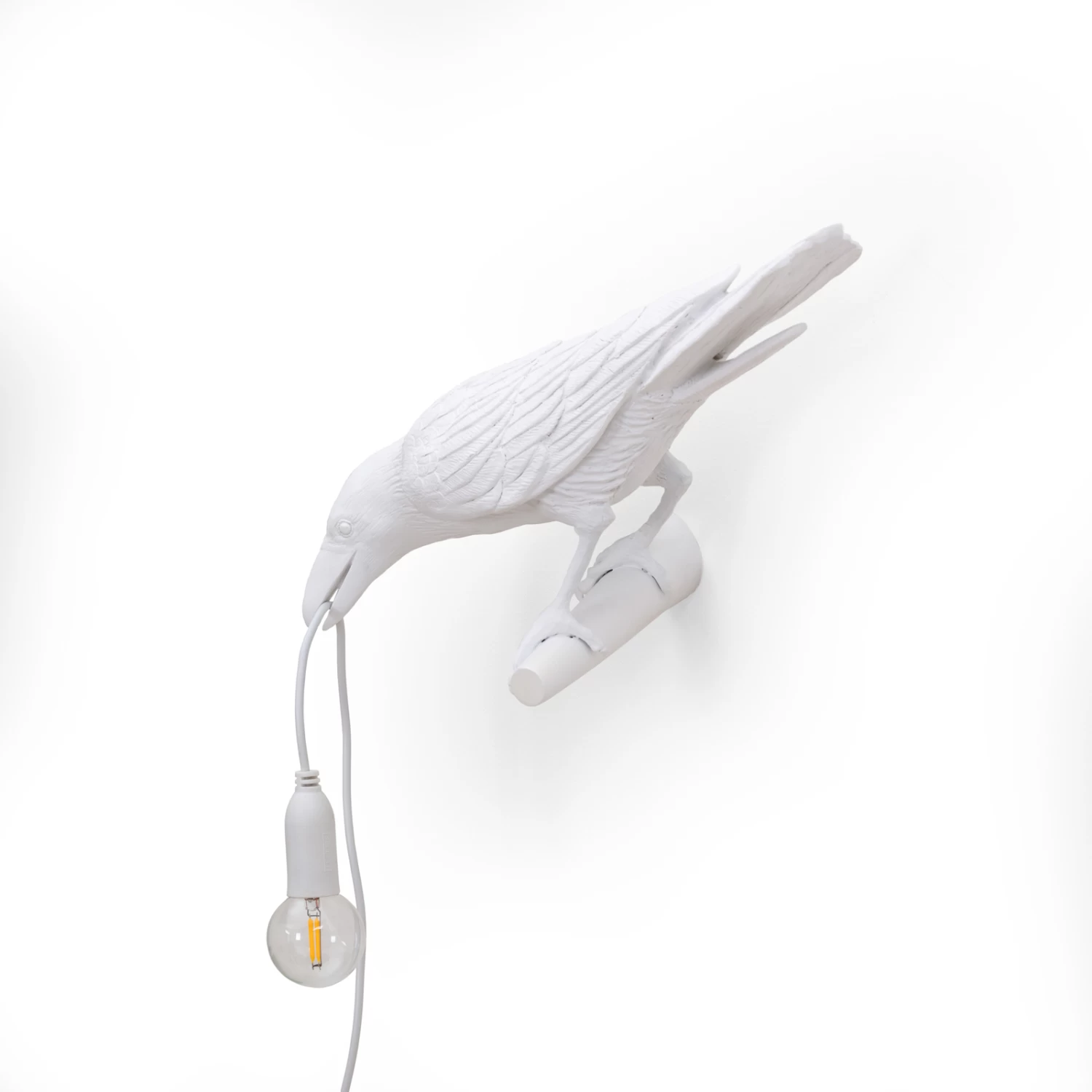 SELETTI Bird Lamp LED-Dekowandleuchte, Links, Weiß – Bild 2