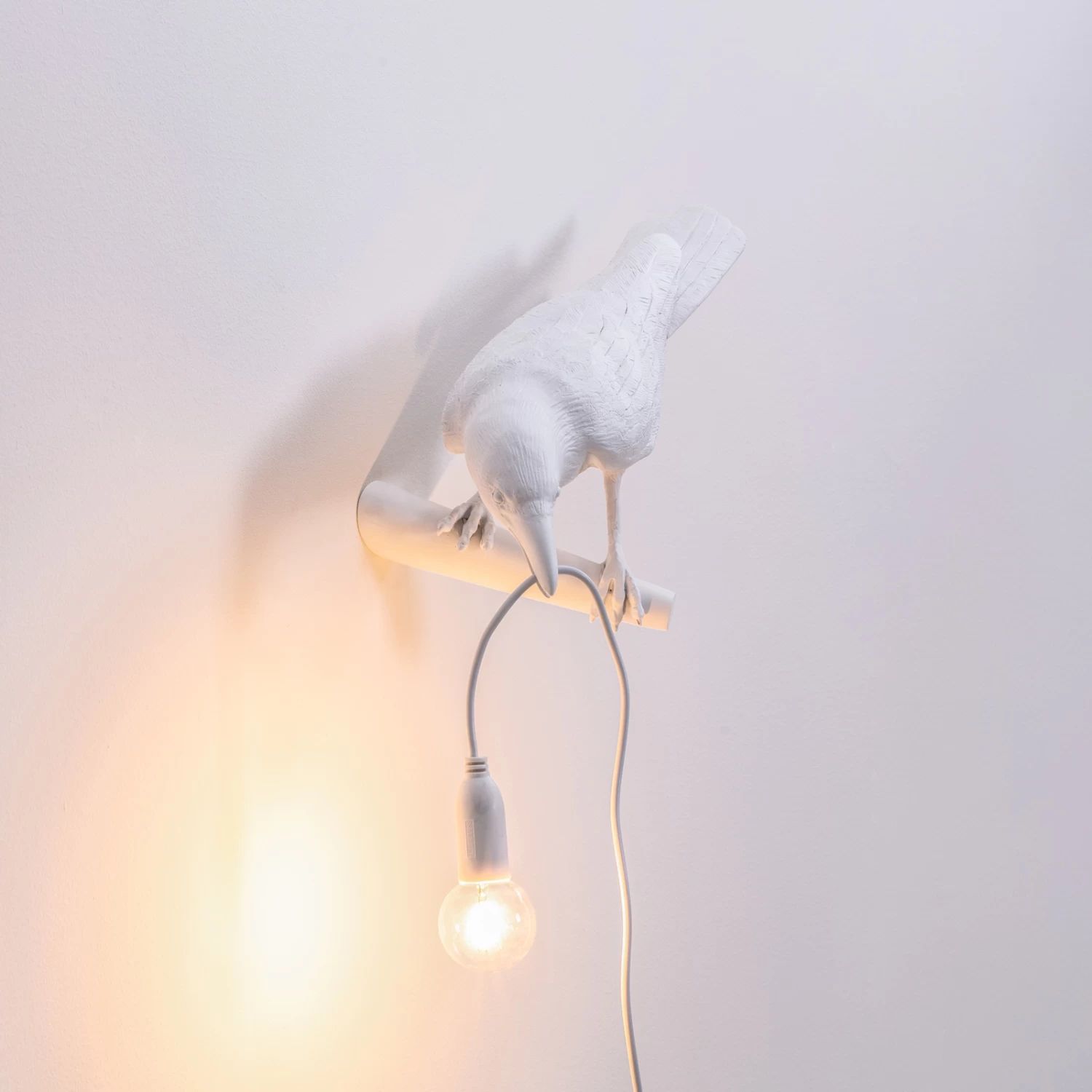 SELETTI Bird Lamp LED-Dekowandleuchte, Links, Weiß – Bild 5