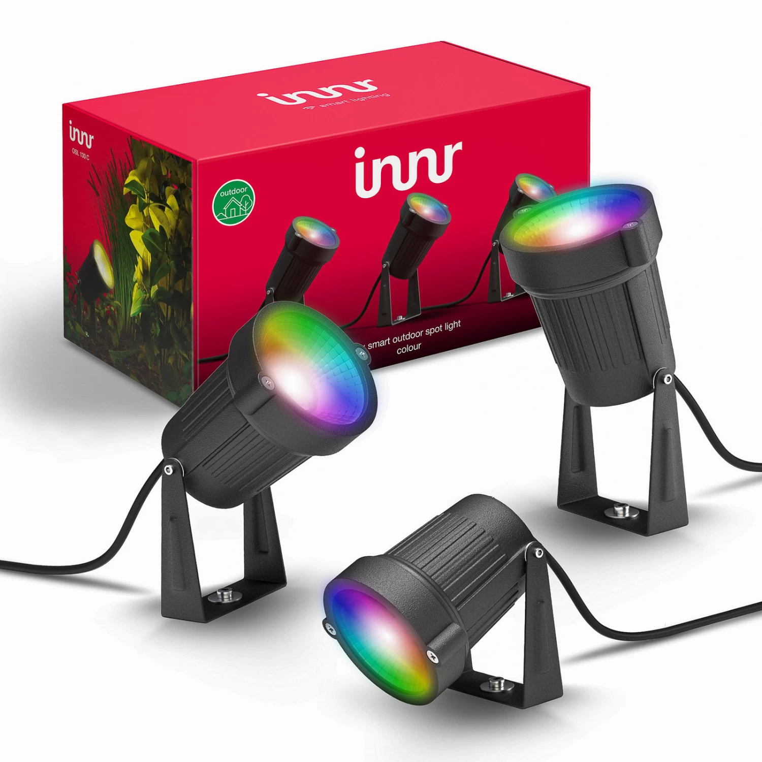 3x Innr LED-Strahler Smart Outdoor RGB Mit Bridge – Bild 2