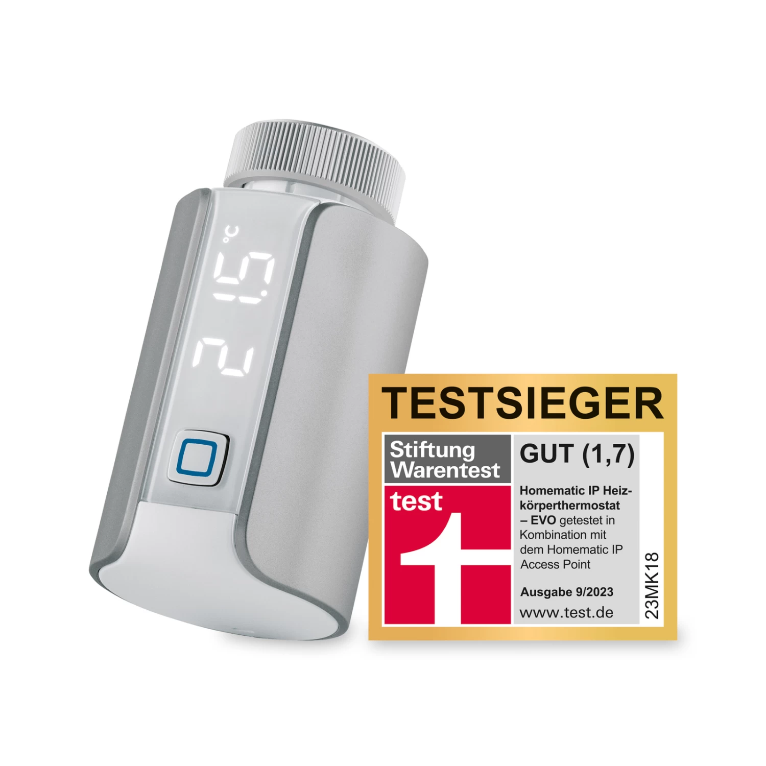 Homematic IP Heizkörperthermostat Evo, Silber – Bild 7