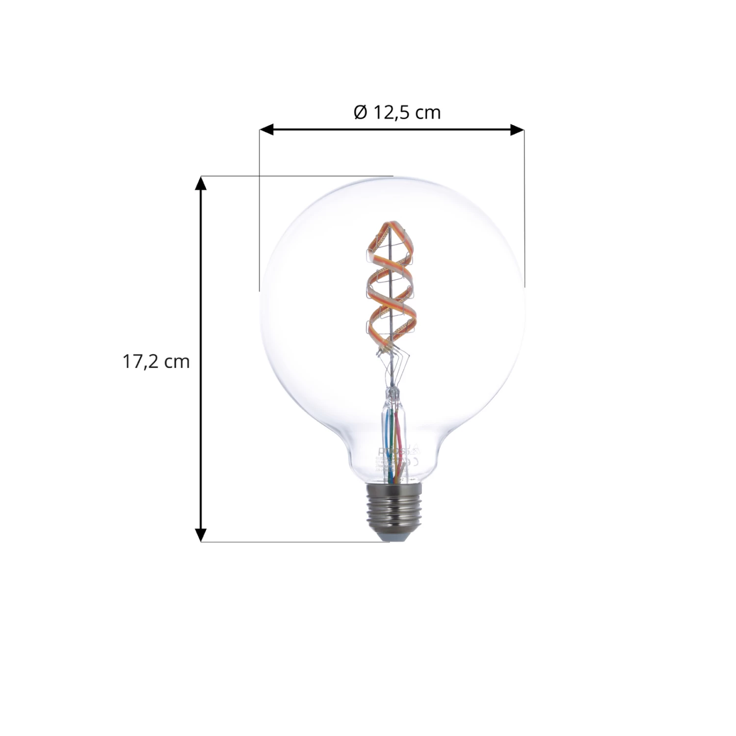 Smart LED E27 G125 4W RGB WLAN Klar Tunable White – Bild 2