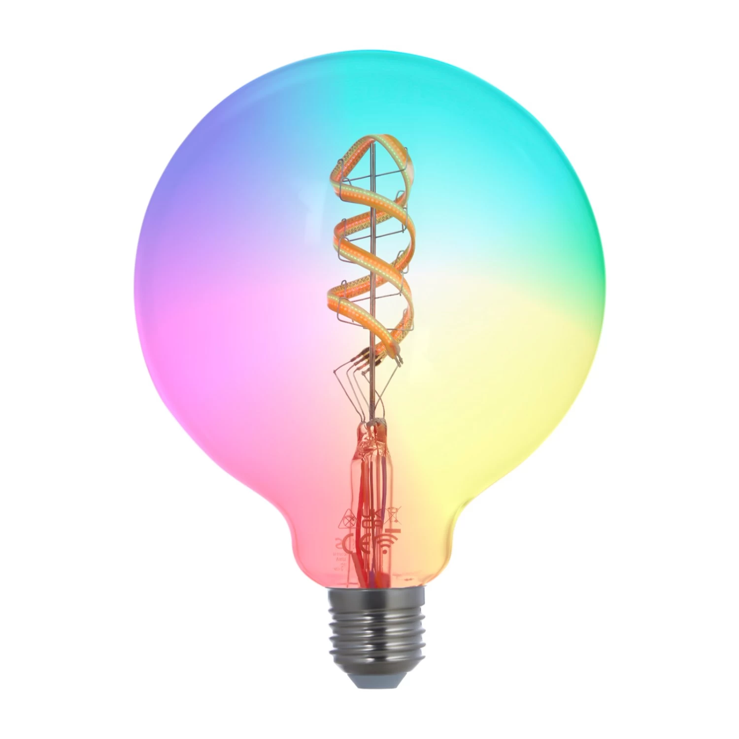 Smart LED E27 G125 4W RGB WLAN Klar Tunable White