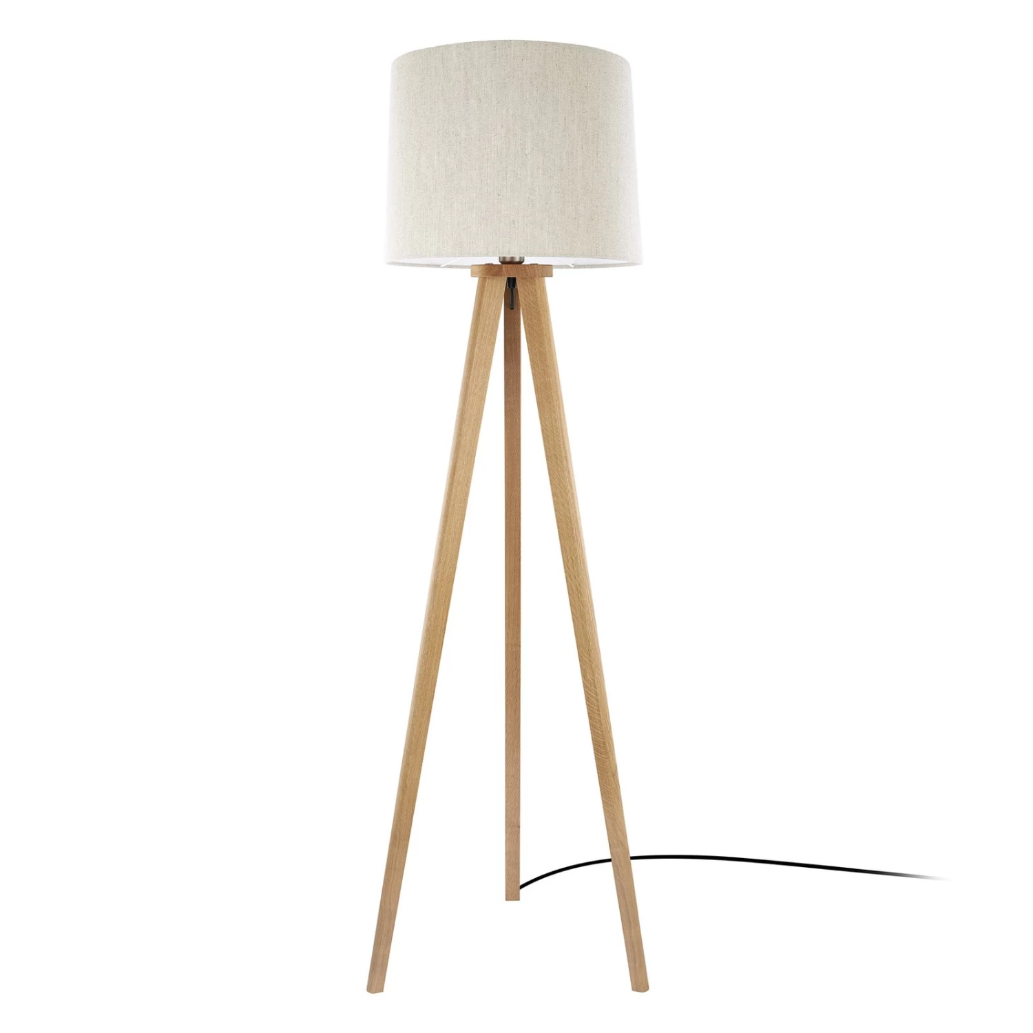 HerzBlut Elli Stehleuchte, Asteiche Geölt/creme