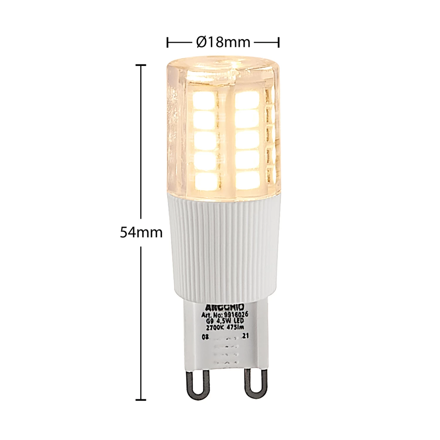 Arcchio LED-Stiftsockellampe G9 4,5W 2.700K 4er – Bild 5