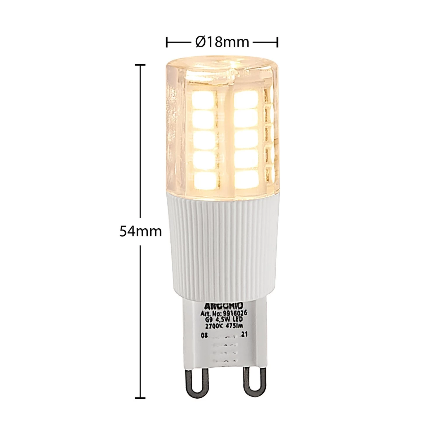 Arcchio LED-Stiftsockellampe G9 4,5W 2.700K 10er – Bild 5