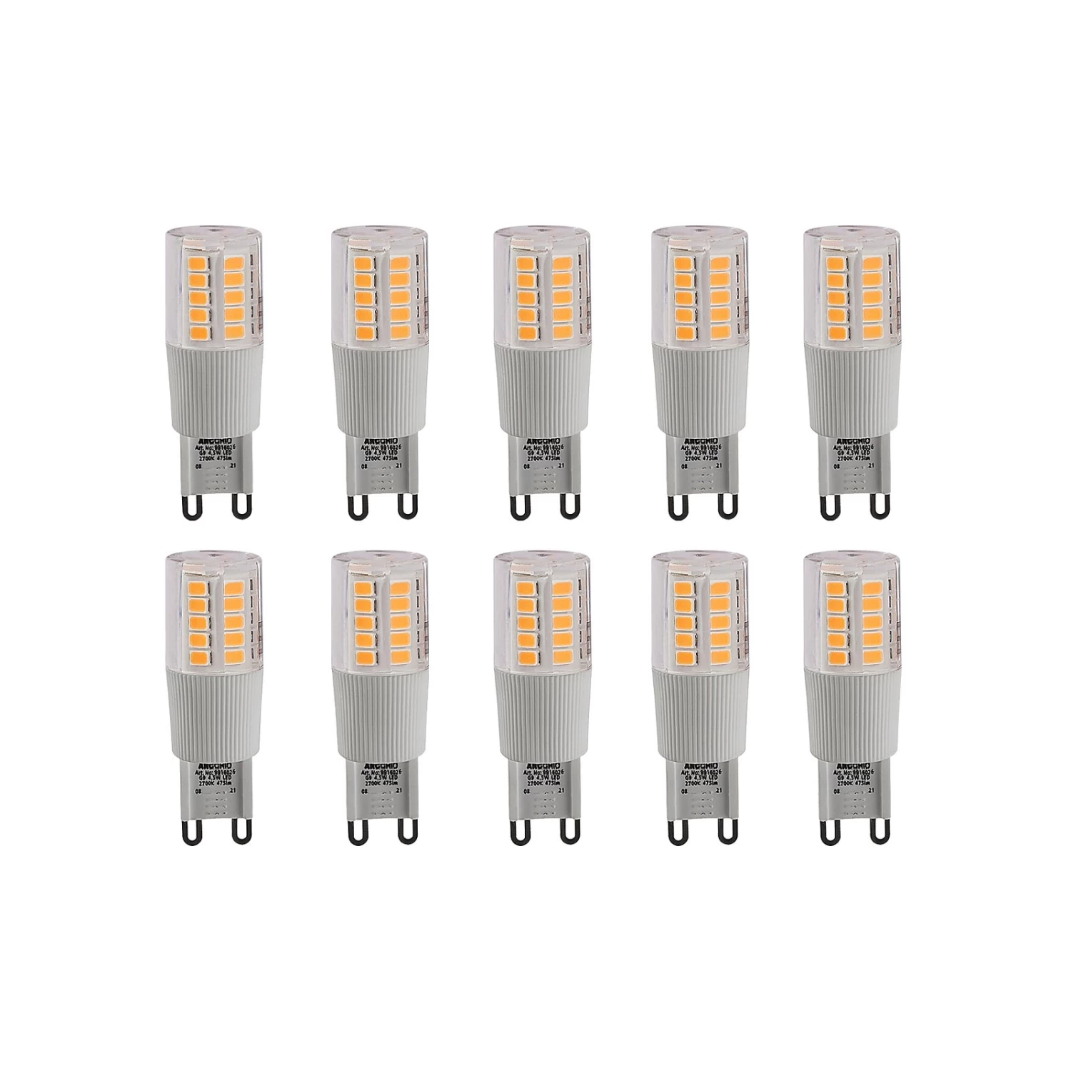 Arcchio LED-Stiftsockellampe G9 4,5W 2.700K 10er