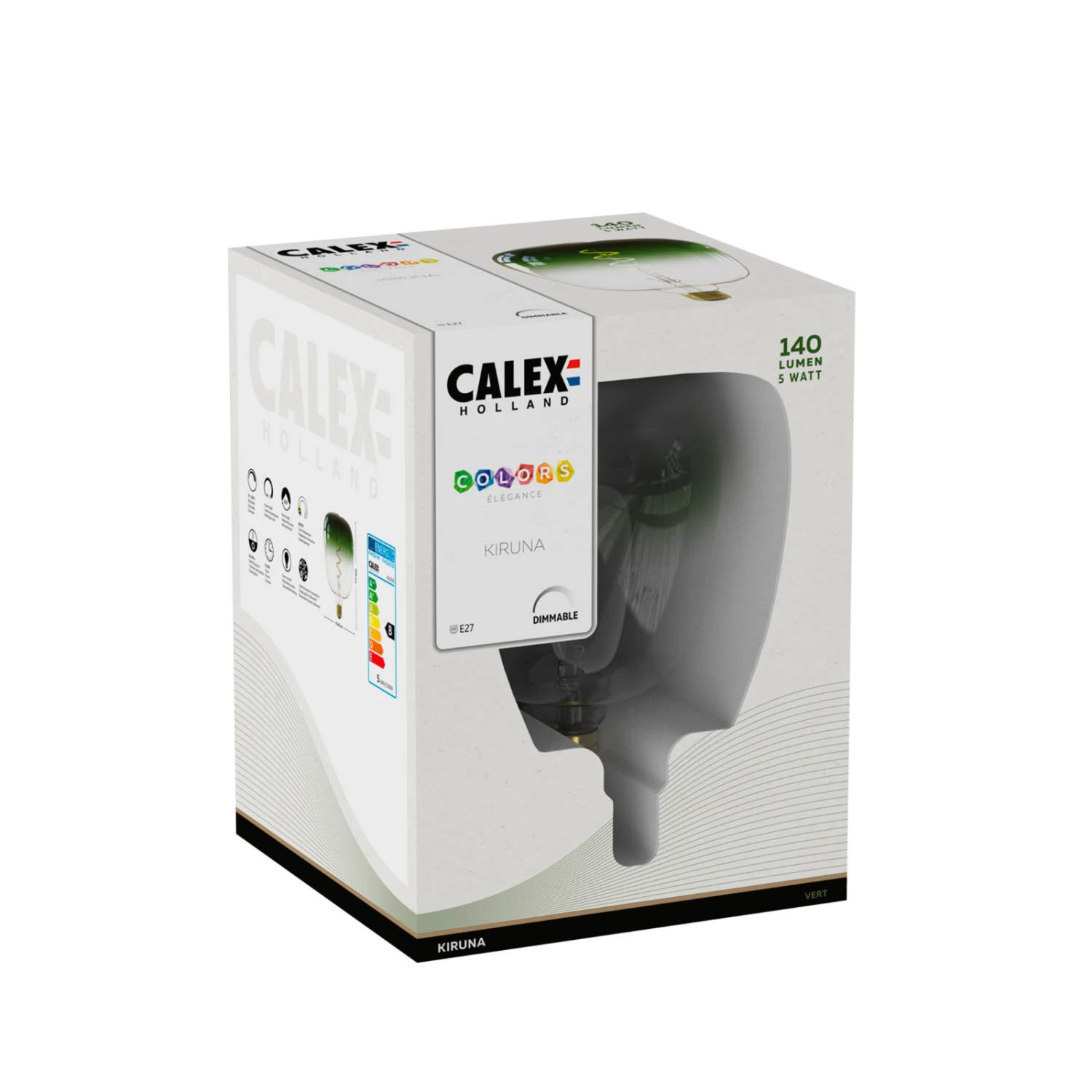 Calex Kiruna LED-Lampe E27 5W Filament Dim Grün – Bild 3