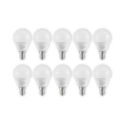 Lindby LED-Lampe E14 G45 4,5W 3.000K Opal 10er-Set