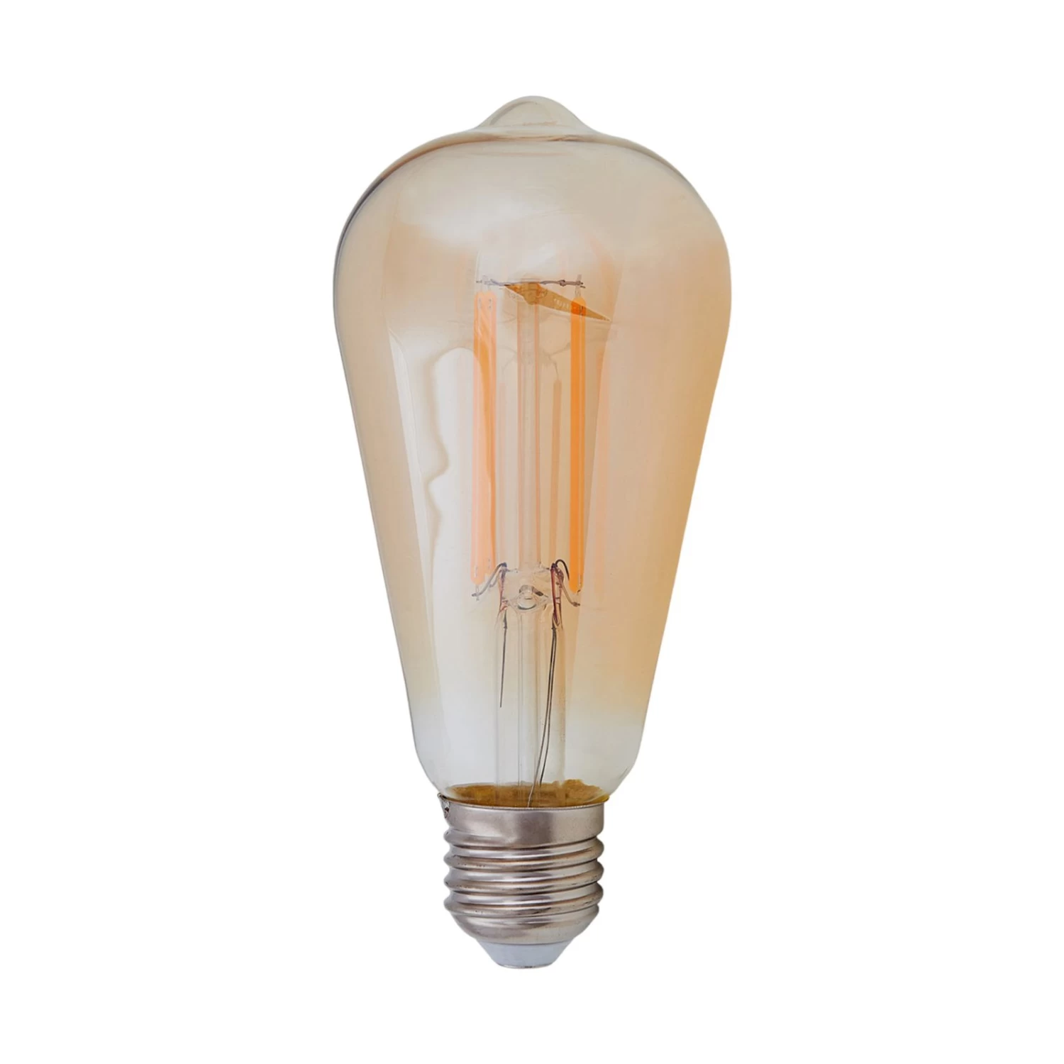 E27 LED-Rustikalampe 6W 500lm Amber 1.800K 4er-Set – Bild 2