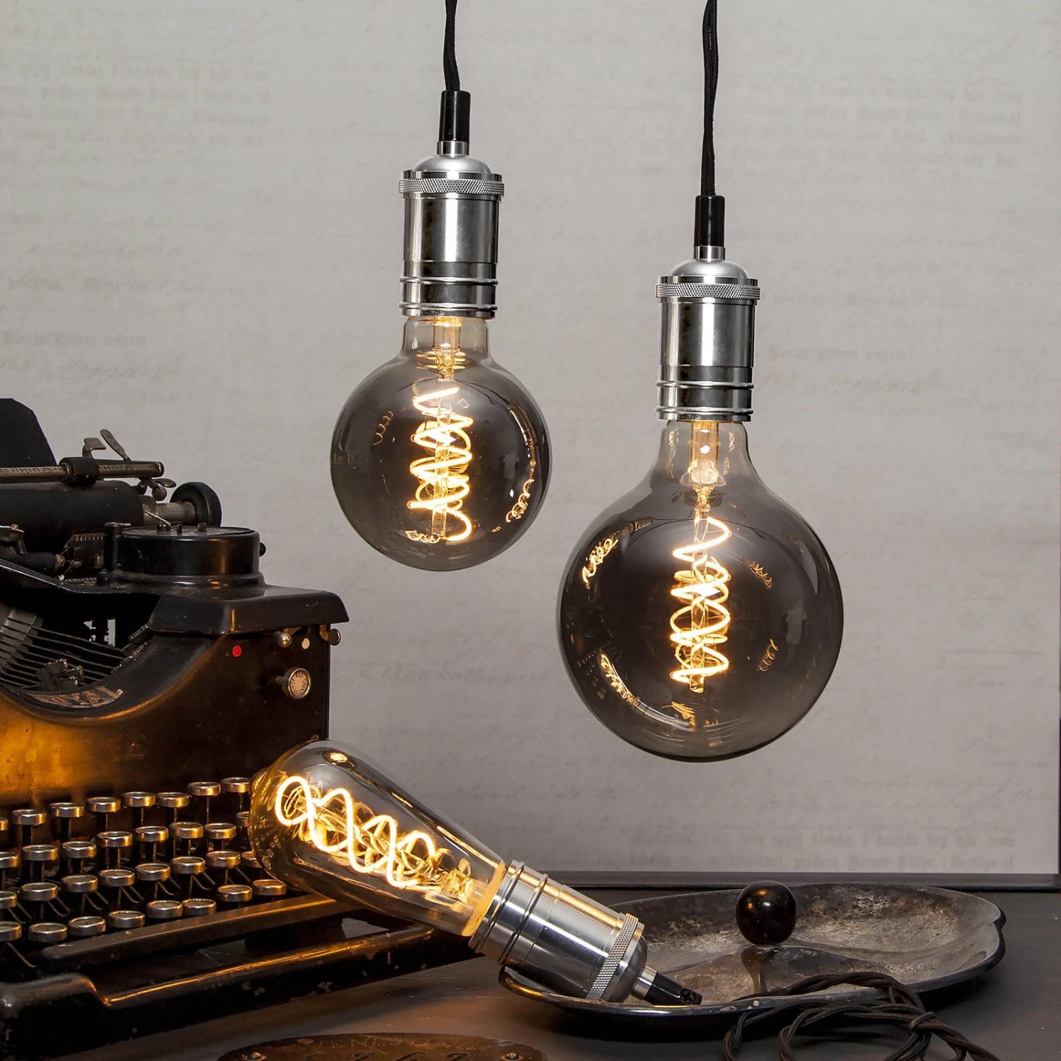 LED-Globelampe E27 2W G125 Decoled Spiral Smoke – Bild 8