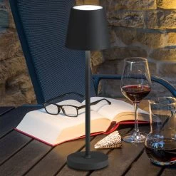 LED-Tischleuchte 5099, Akku IP54 Dimmbar Graphit