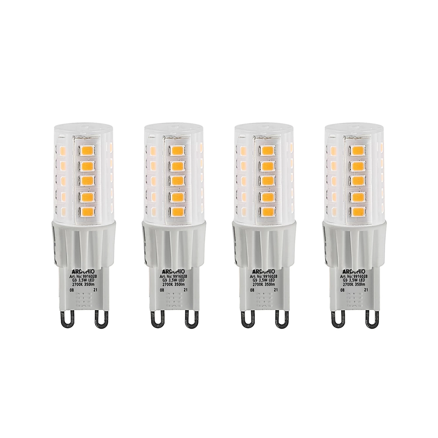 Arcchio LED-Stiftsockellampe G9 3,5W 827 4er-Set