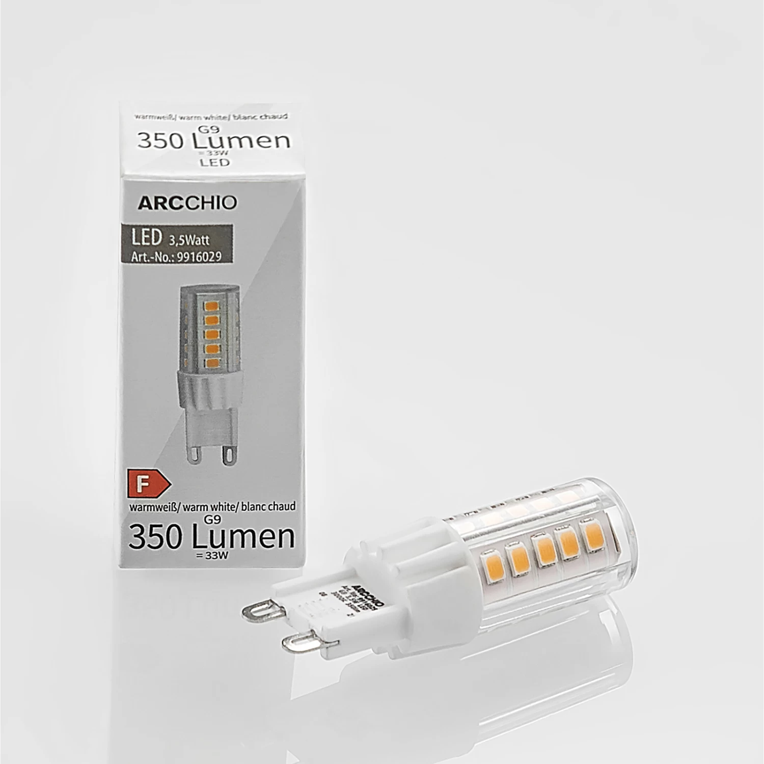 Arcchio LED-Stiftsockellampe G9 3,5W 830 3er-Set – Bild 6