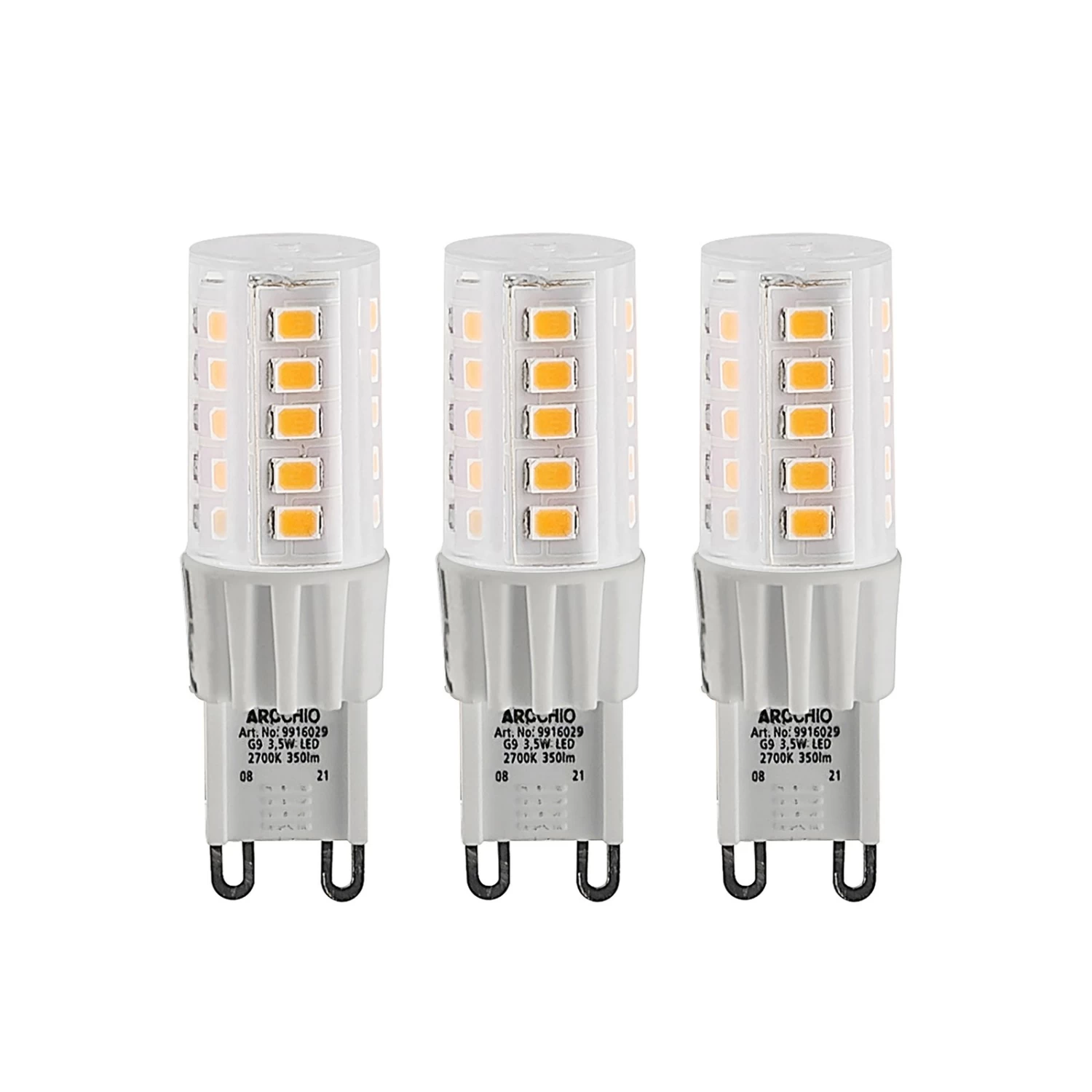 Arcchio LED-Stiftsockellampe G9 3,5W 830 3er-Set