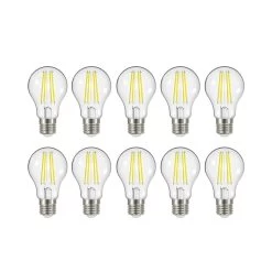LED-Filamentlampe E27 5W 2700K 1060 Lumen 10er-Set