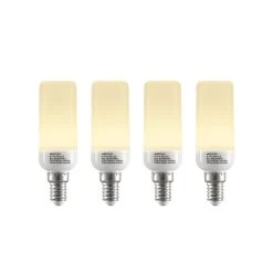 Arcchio LED-Röhrenlampe E14 4,5W 3.000K 4er-Set