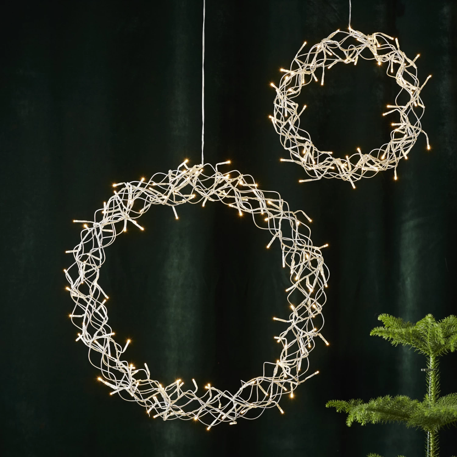 LED-Kranz Curly, Warmweiß, Ø 30 Cm – Bild 4