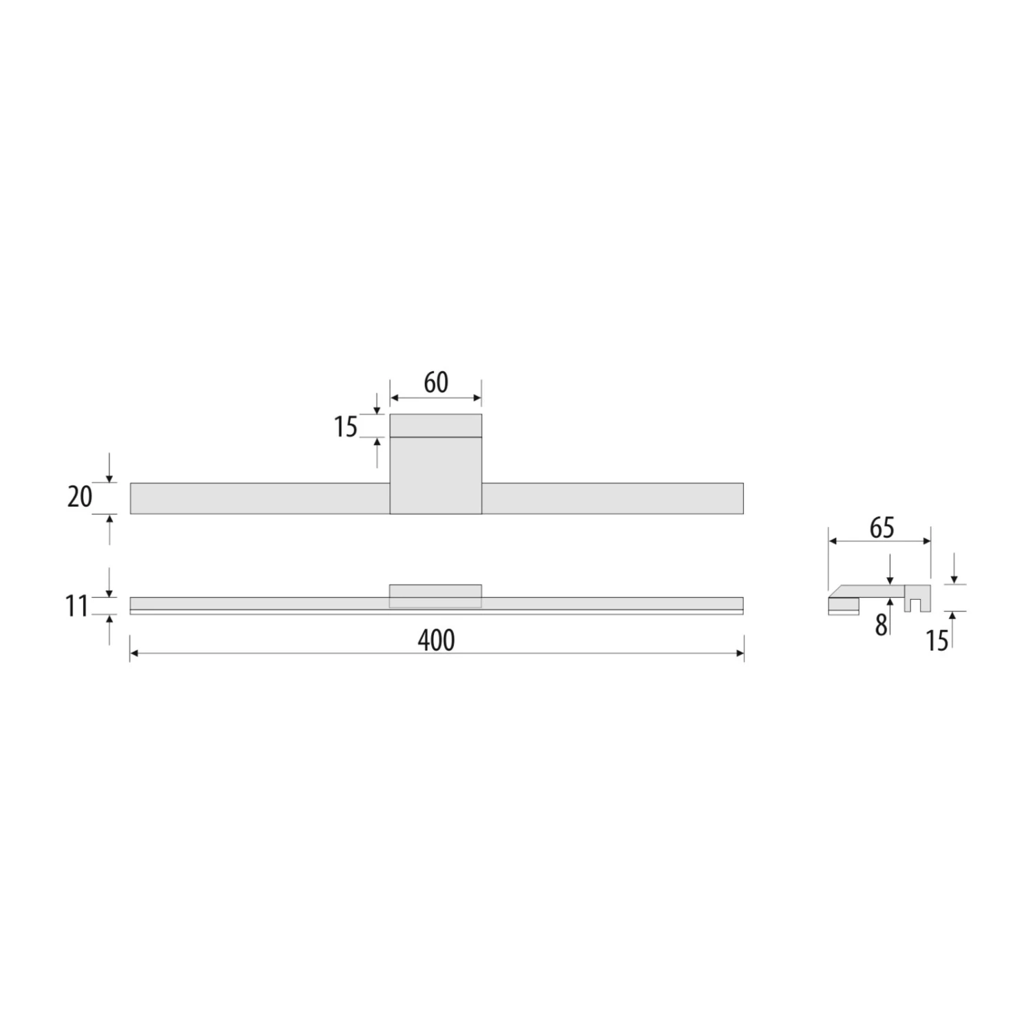 LED-Spiegelleuchte Triga IP44, Chrom, 40cm, 4.000K – Bild 5