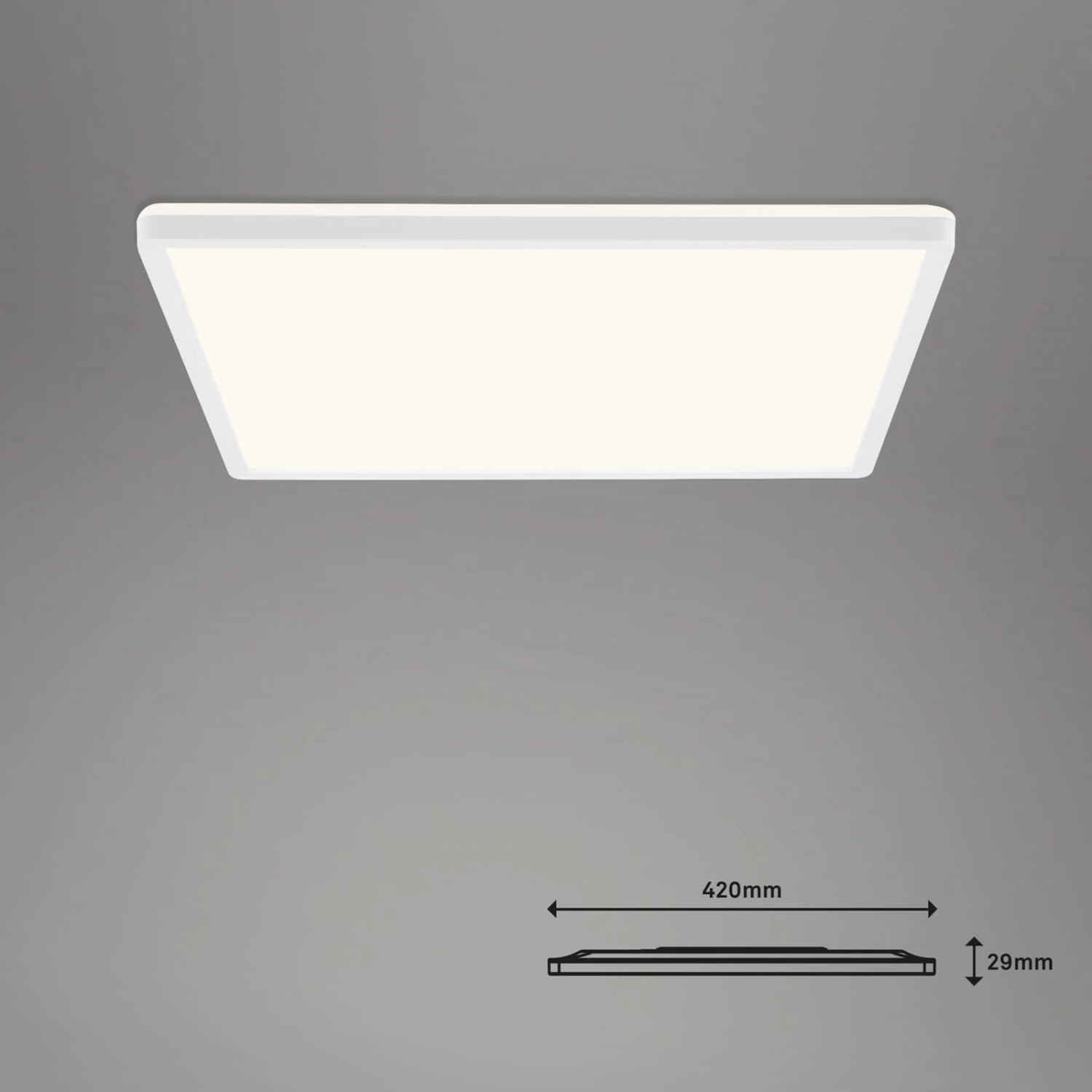 LED-Deckenlampe Slim S Dimmbar CCT Weiß 42x42cm – Bild 2