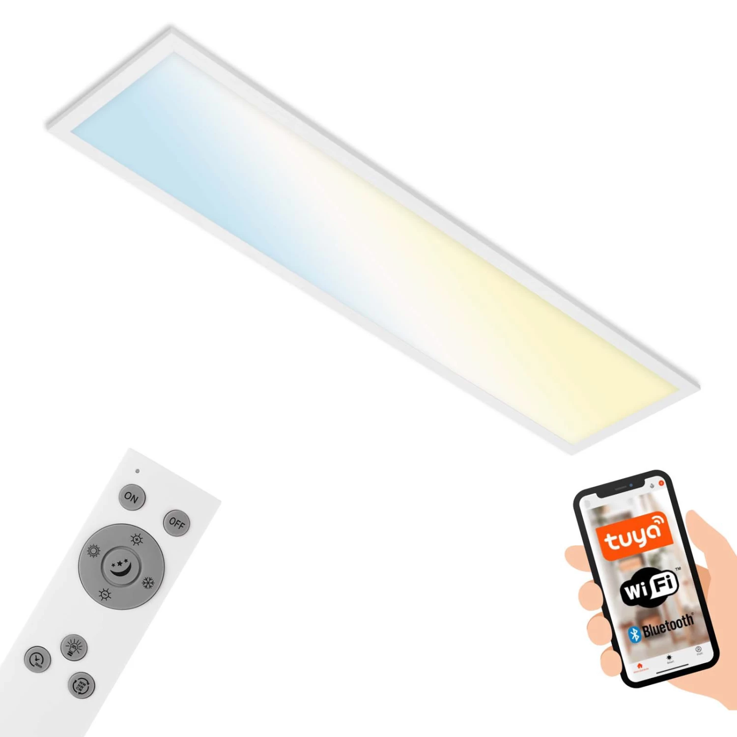 LED-Deckenlampe Piatto S Dimmbar CCT Weiß 100x25cm – Bild 3