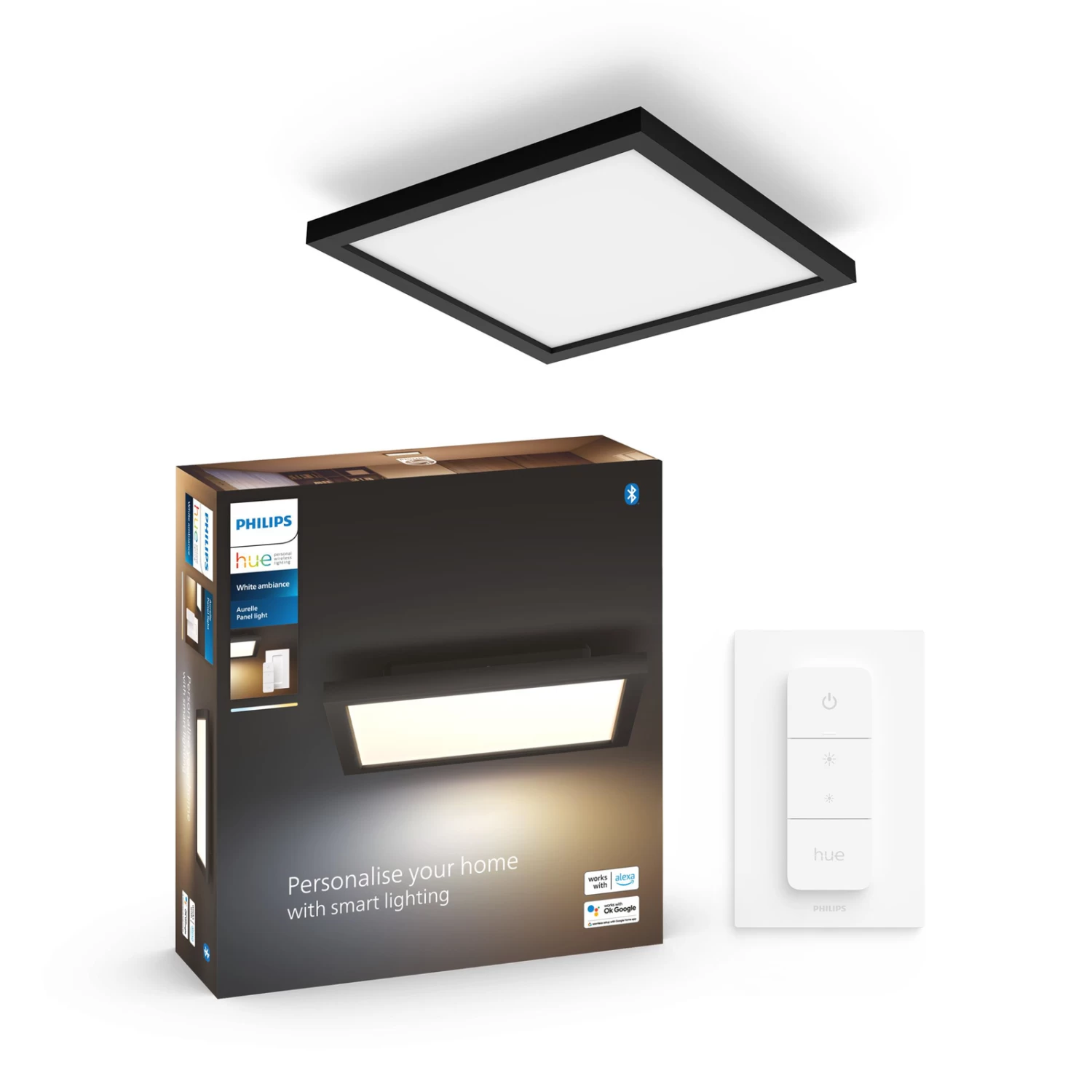 Philips Hue White Ambiance Aurelle 30x30cm Schwarz – Bild 6