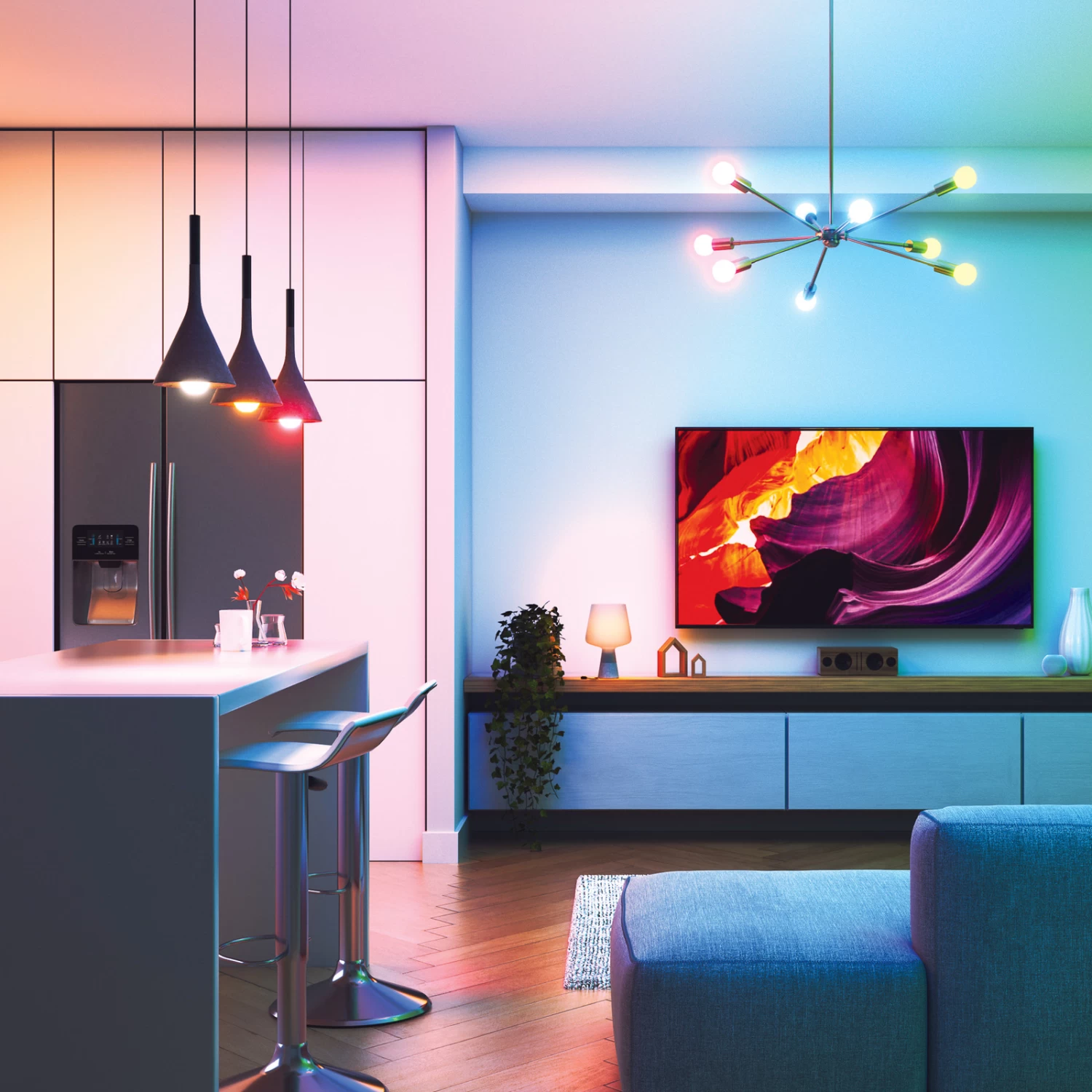 Nanoleaf Matter Smart Bulb B22 8,5W CCT RGB 3er – Bild 2