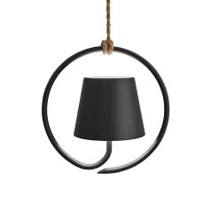 Zafferano Poldina Akku-Hängelampe IP54 Dunkelgrau