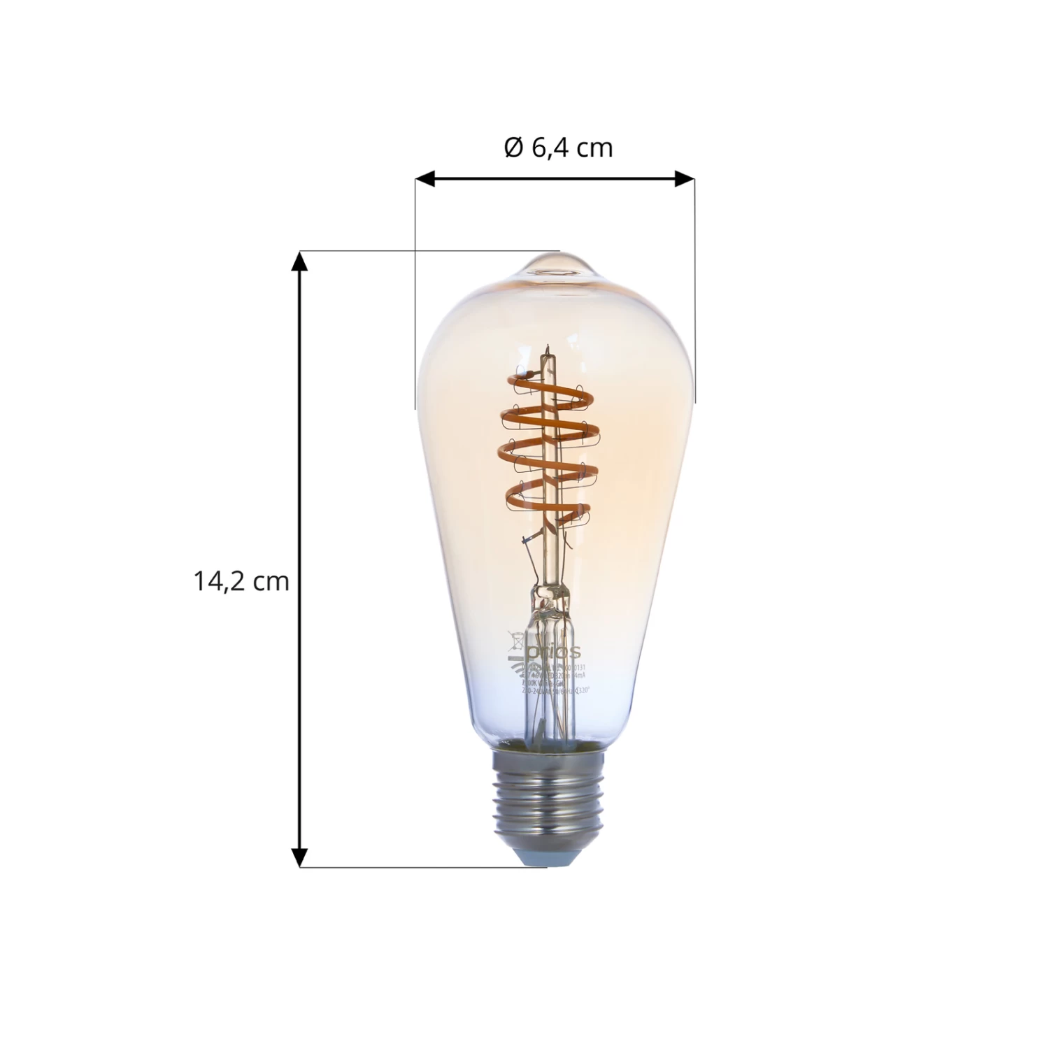 Prios LED-Lampe E27 ST64 4,9W WLAN Amber Klar, 2er – Bild 4