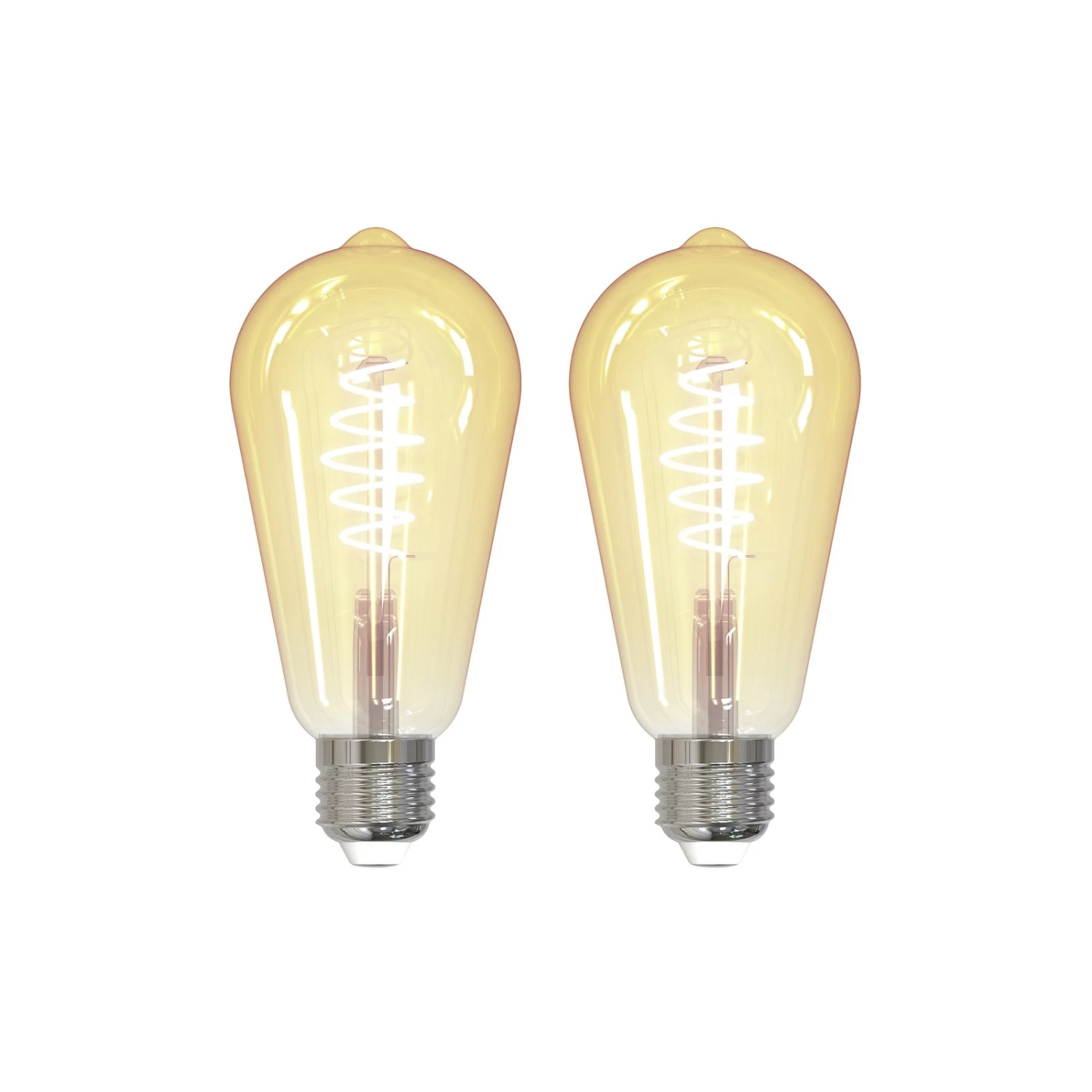 Prios LED-Lampe E27 ST64 4,9W WLAN Amber Klar, 2er