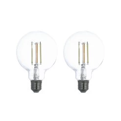Prios LED-Globe E27 G95 7W ZigBee Tuya Klar, 2er