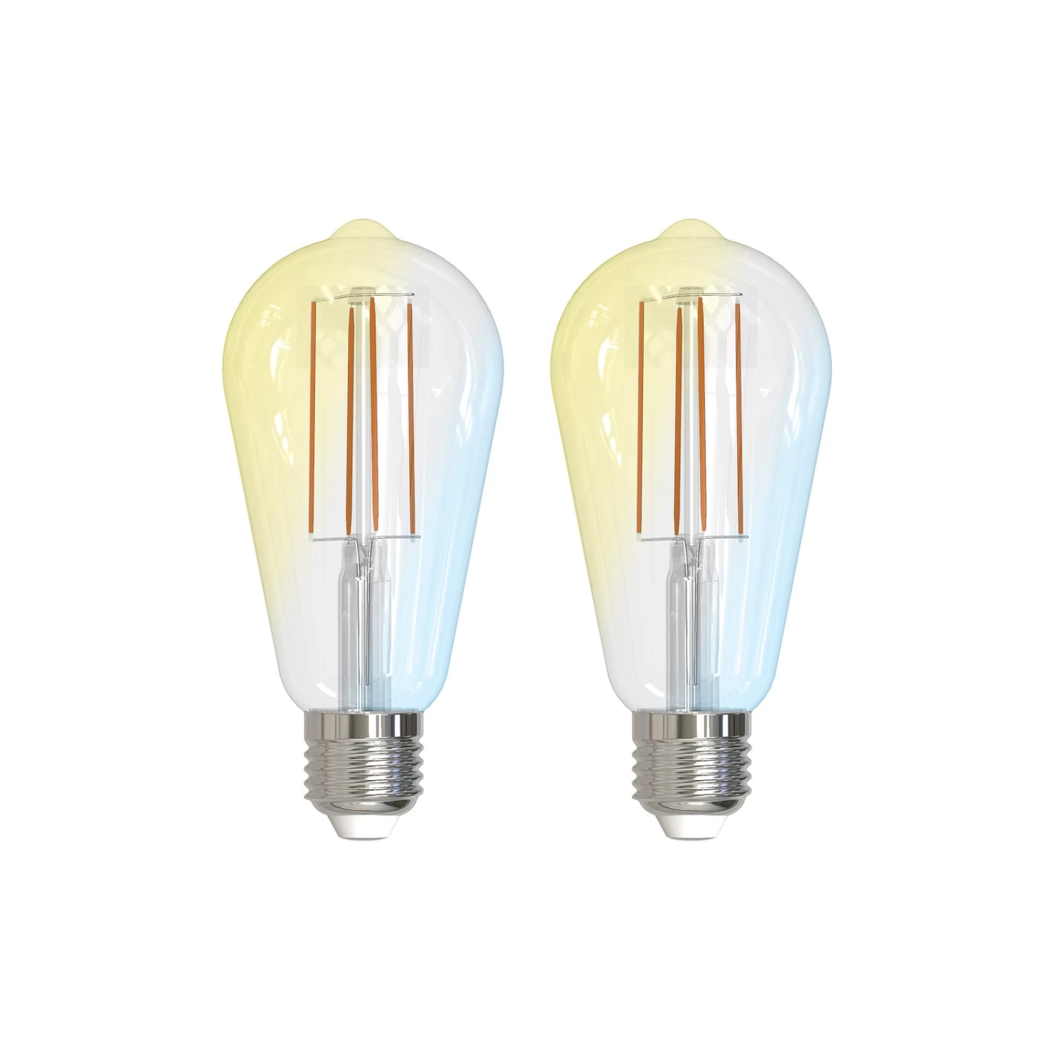 Prios LED-Lampe E27 ST64 7W ZigBee Tuya Klar, 2er