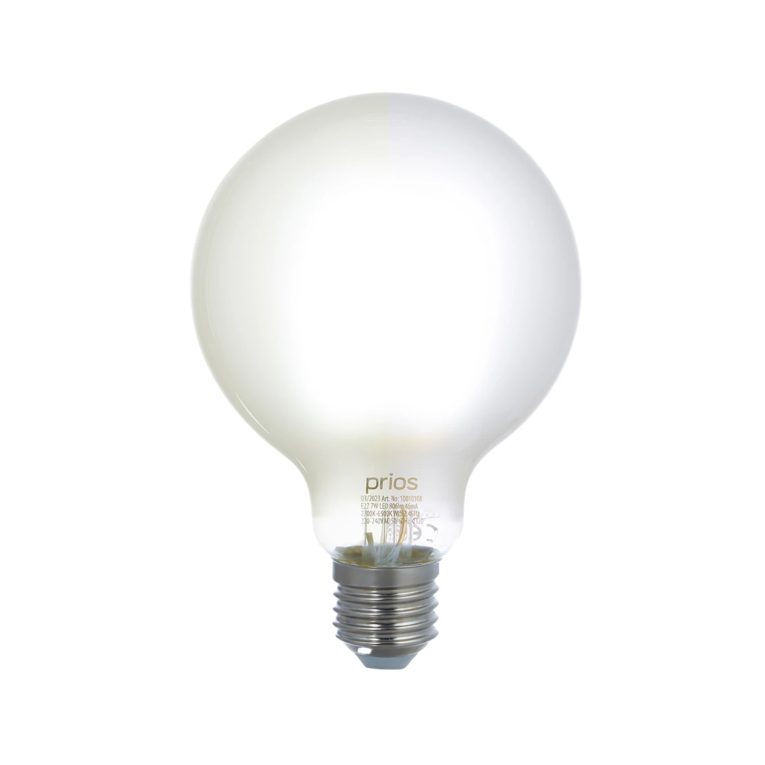 Prios LED-E27-Leuchtmittel G95 7W WLAN Matt 2er – Bild 3