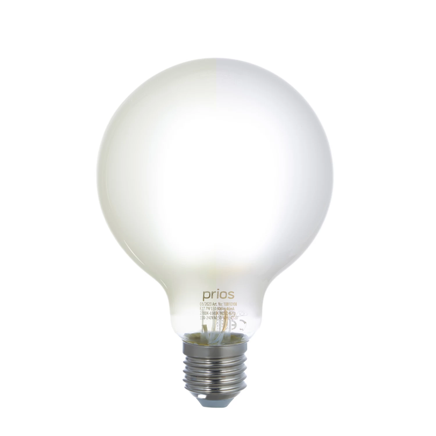 Prios LED-E27-Leuchtmittel G95 7W WLAN Matt 3er – Bild 3