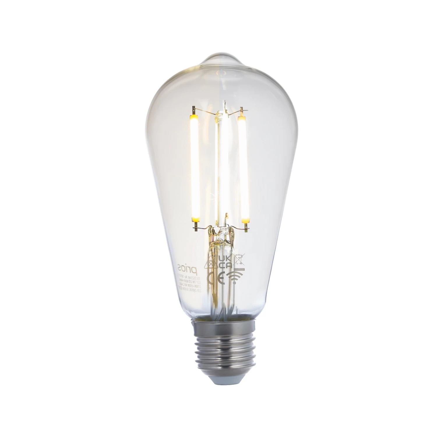 Prios LED-Filamentlampe E27 ST64 7W WLAN Klar 2er – Bild 2