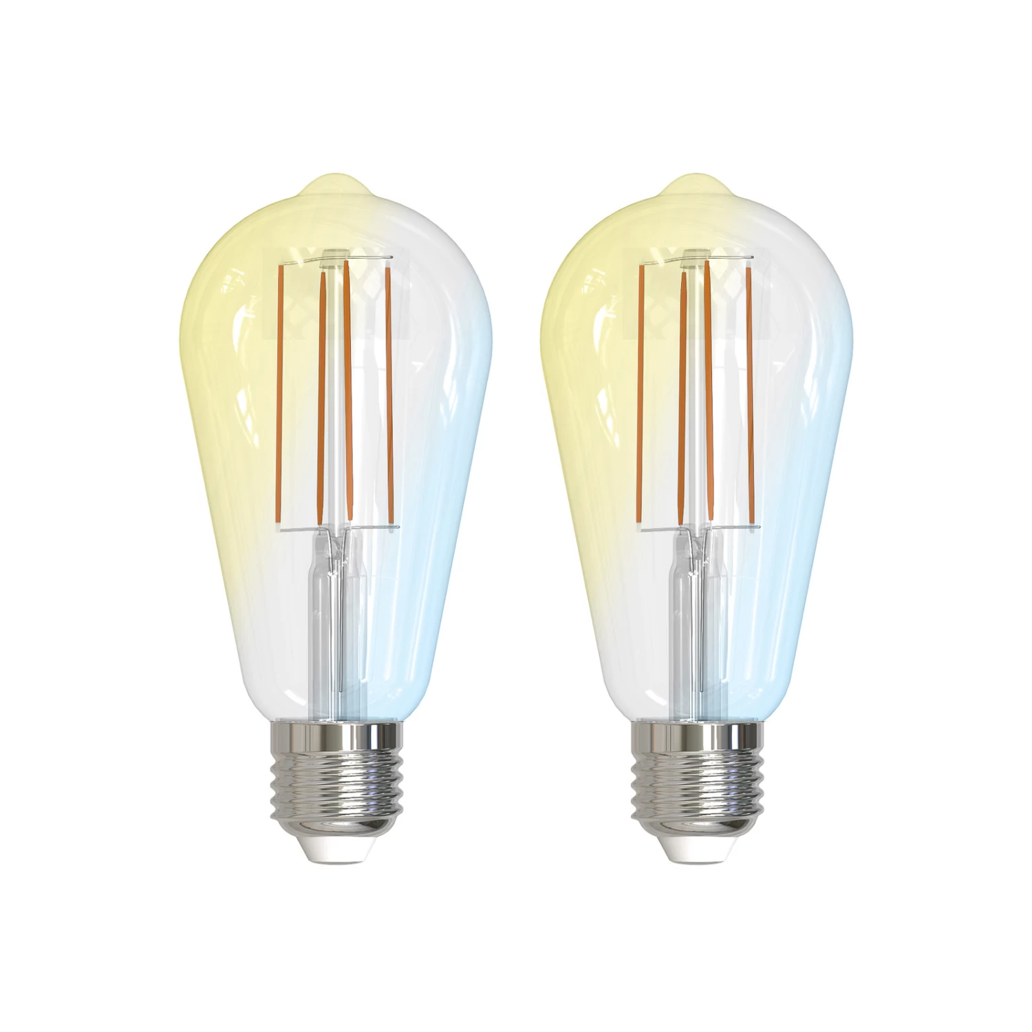Prios LED-Filamentlampe E27 ST64 7W WLAN Klar 2er