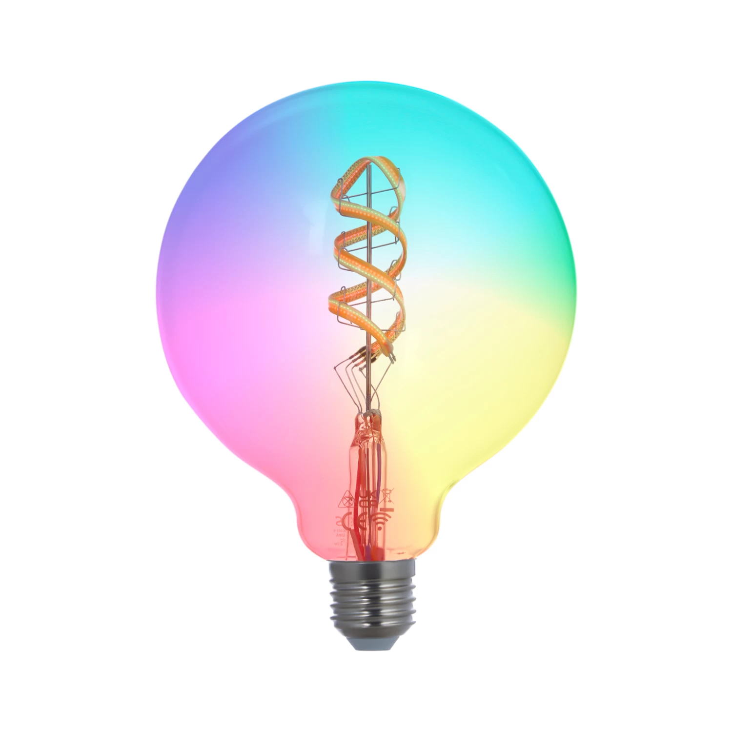 Prios LED-Filament E27 G125 4W RGBW WLAN Klar 2er – Bild 2