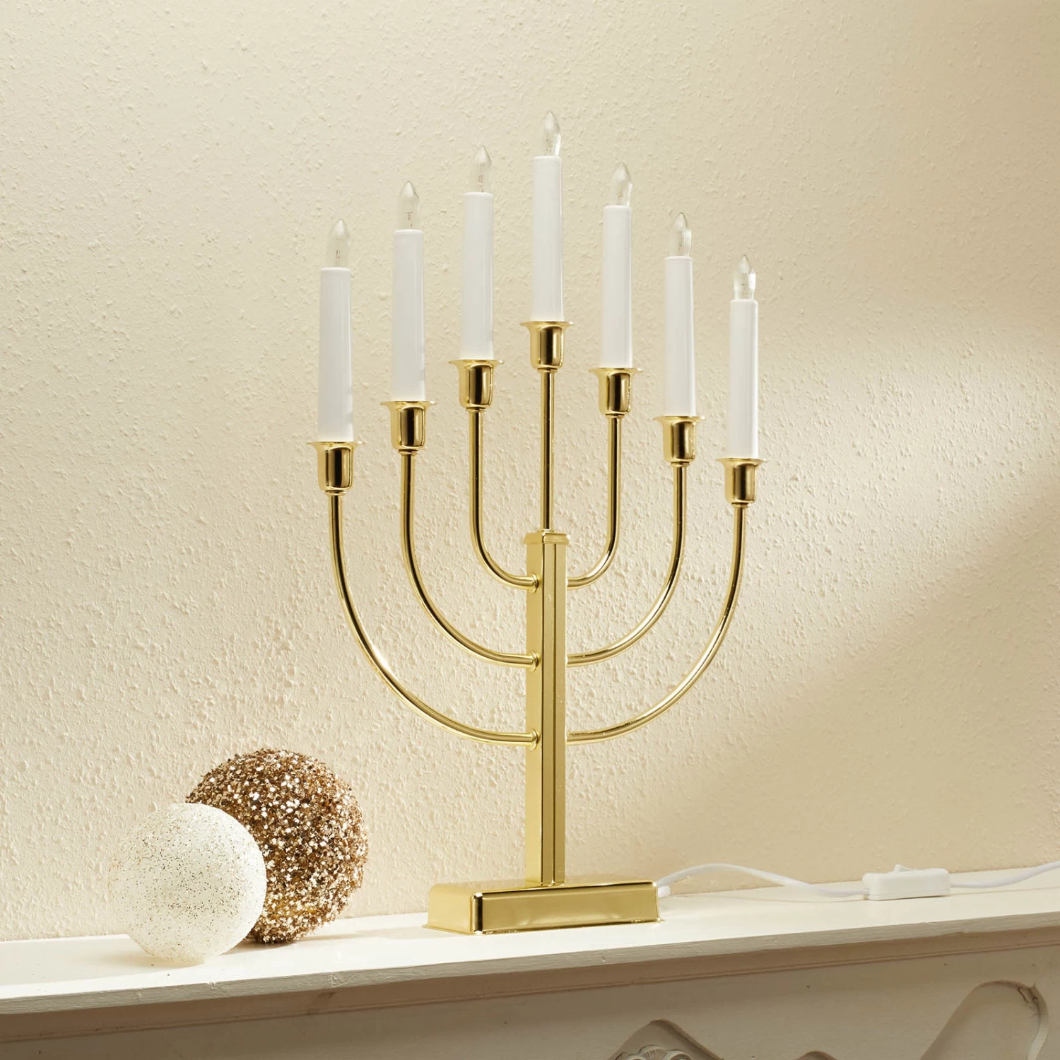 Kristina - Kerzenleuchter Messing 7-flg. – Bild 6