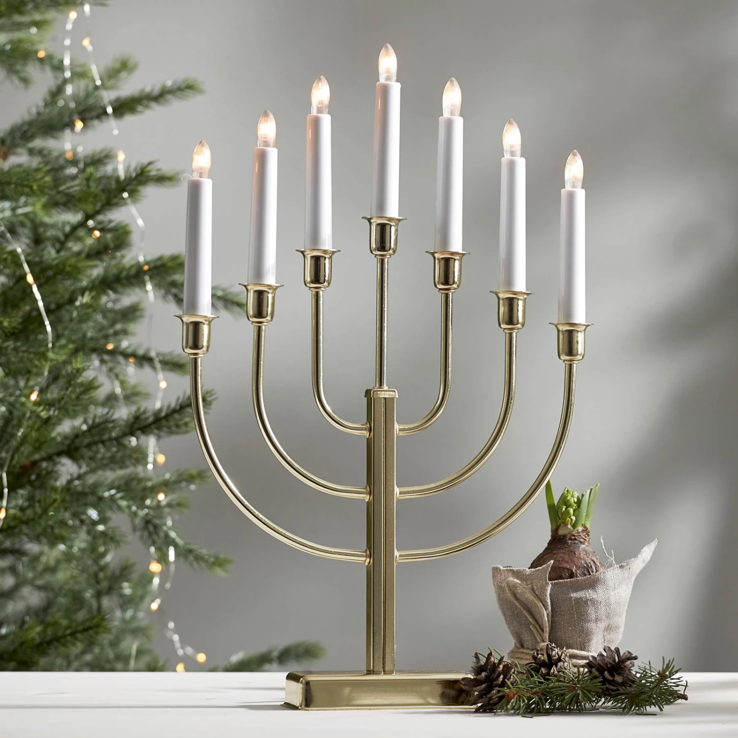 Kristina - Kerzenleuchter Messing 7-flg.