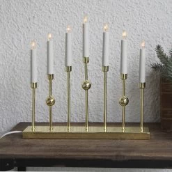 Kerzenleuchter Gustavo 7fl. Gold