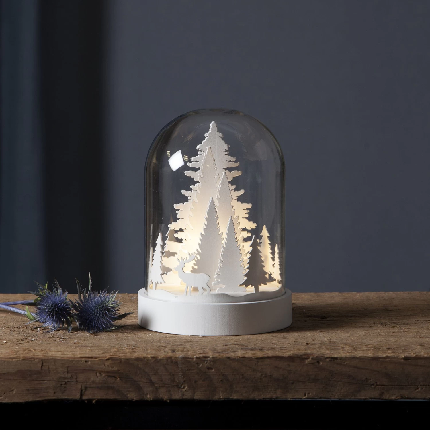 LED-Dekoleuchte Kupol Waldszene, Weiß – Bild 3