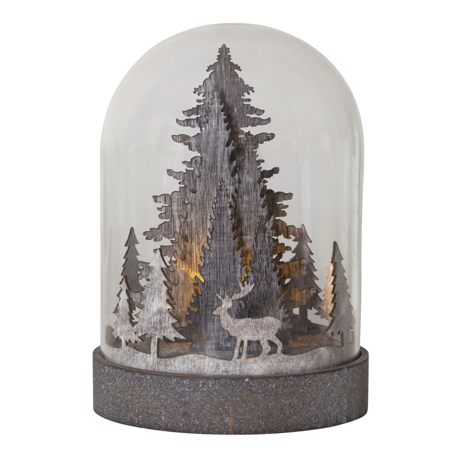 LED-Dekoleuchte Kupol Waldszene, Braun – Bild 2